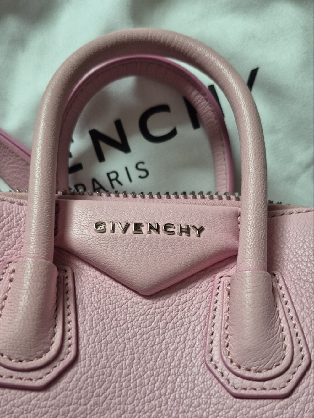 Givenchy Pink Pebbled Leather Mini Satchel - Picture 14 of 14